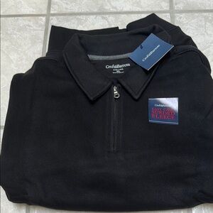 Men’s XL Croft & Barrow Black Sueded Fleece Pullover long sleeved.